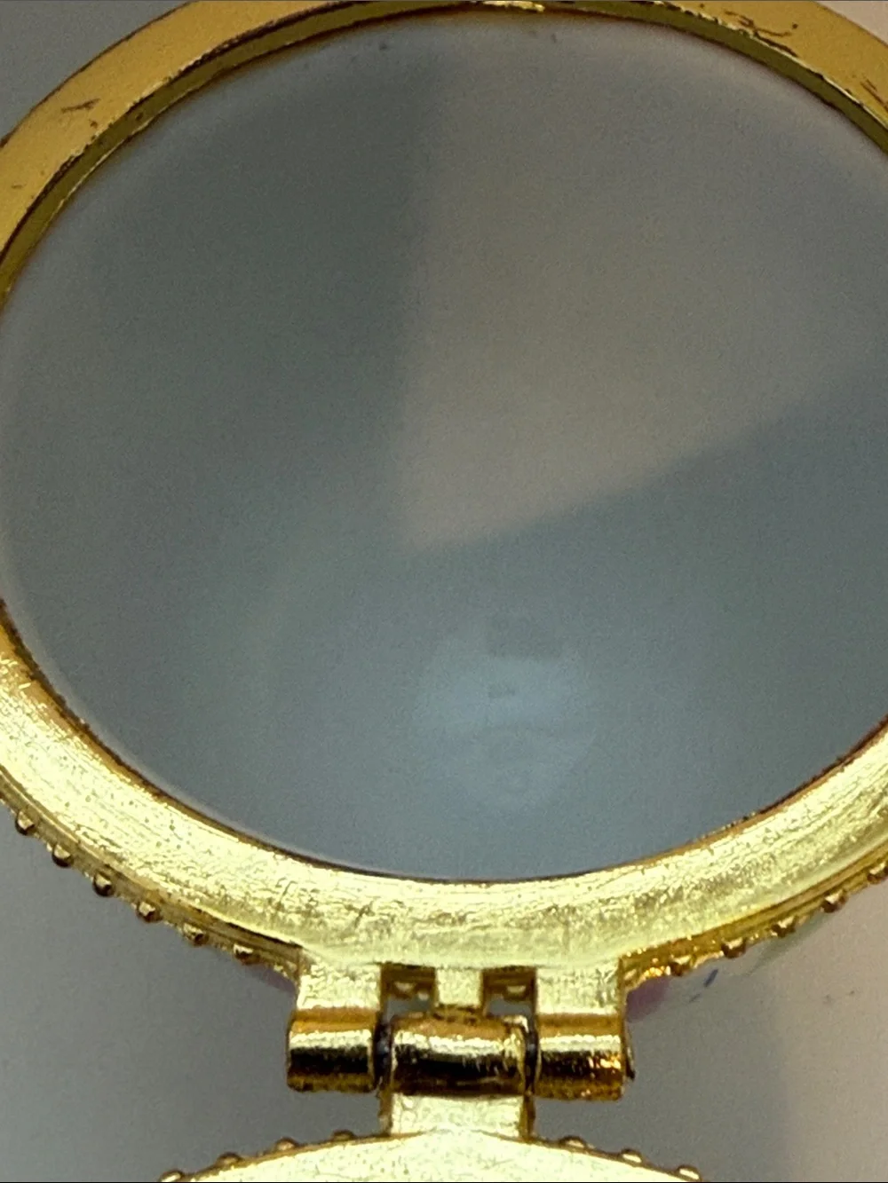 Genuine Porcelain hand painted romantic Victorian style egg shaped trinket box